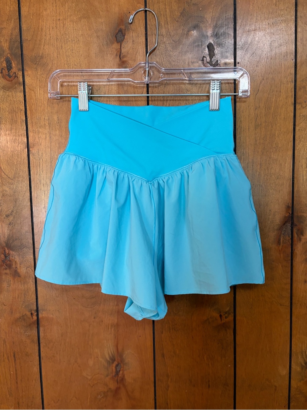 aerie Turquoise High-Waist Flared Skort